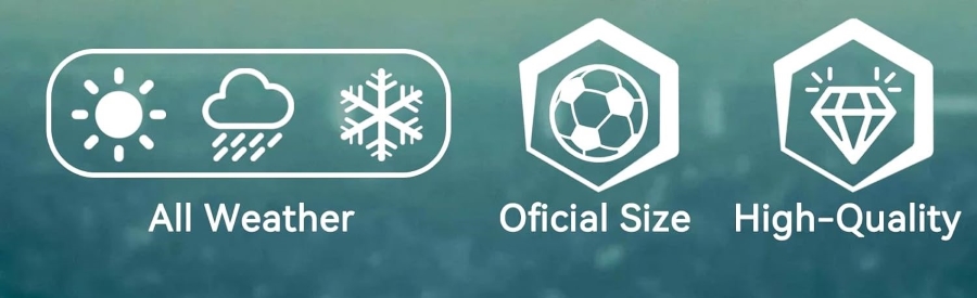 All Weather resistance Icons on soccer ball